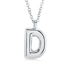 18" Stainless Steel Bubble Initial "D" Pendant