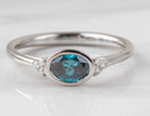 1/2ct. t.w. Blue and White Diamond Ring in 14K White Gold