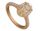 3 1/3ct. t.w. Yellow Oval Cut Newborn Lab Created Diamond Engagement Ring in 14K Yellow Gold