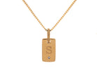 .01ct. Laser Initial "S" Pendant in 10K Yellow Gold