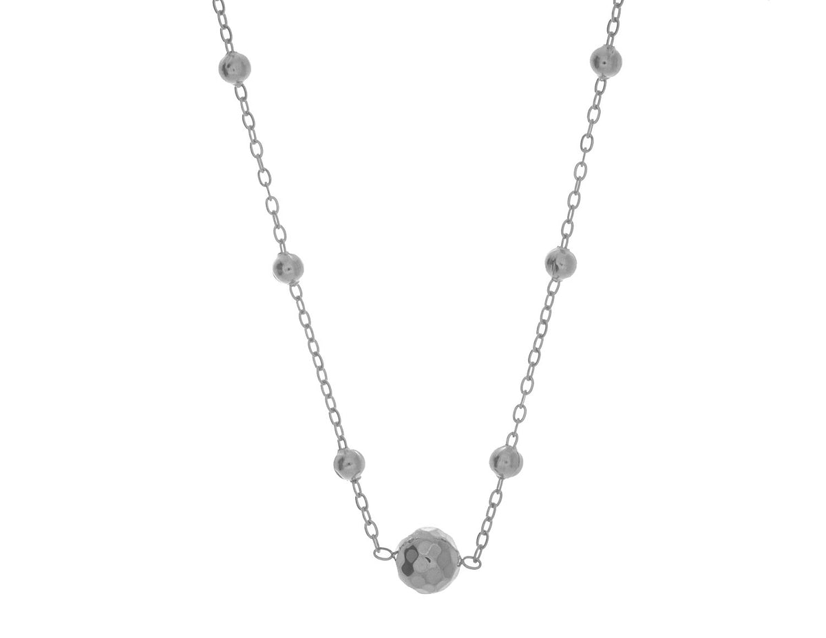 Stainless Steel 3mm Ball Stations Necklace