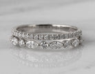 1/2ct. t.w. Marquise and Round Diamond Anniversary Ring in 14K White Gold