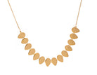 18" Flat Teardrop Necklace in 14K Yellow Gold