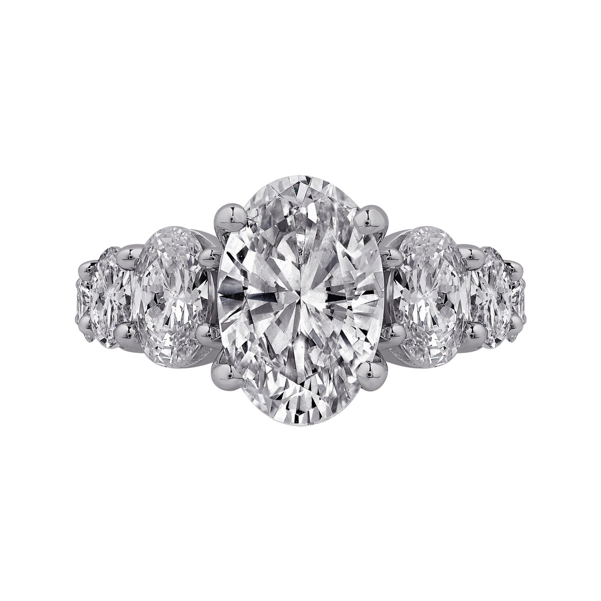 2 1/2ct. t.w. Oval Cut Diamond Engagement Ring in 14K White Gold