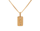 .01ct. Laser Initial "C" Pendant in 10K Yellow Gold