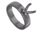 4mm Plain Solitaire Engagement Ring in 14K White Gold