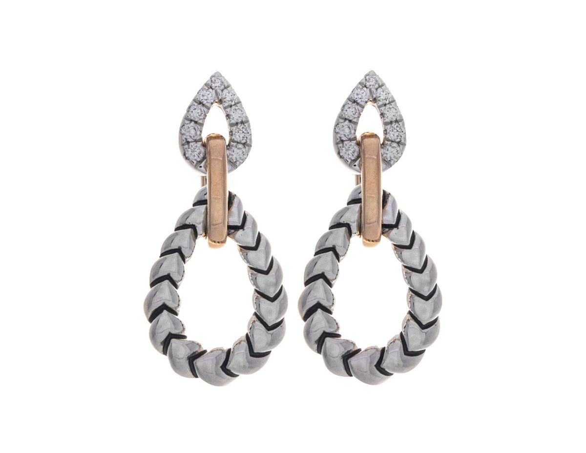 1/5ct. t.w. Diamond Drop Earrings in 14K Yellow Gold and Sterling Silver