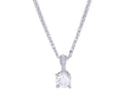 1/3ct. Solitaire Diamond Pendant in 14K White Gold