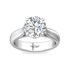 4.5mm Solitaire Engagement Ring in 14K White Gold