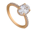 1 7/8ct. t.w. Oval Cut Newborn Lab Created Diamond Engagement Ring in 14K Yellow Gold