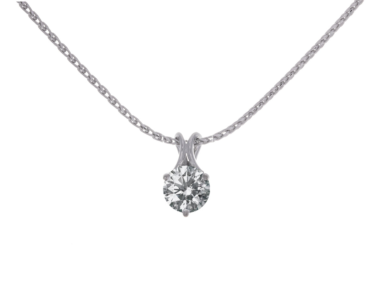 1/3ct. Newborn Lab Created Pendant in 14K White Gold