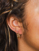10K Yellow Gold Twisted Mini Hoop Earrings