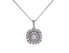 1ct. t.w. Diamond Halo Pendant in 14K White Gold