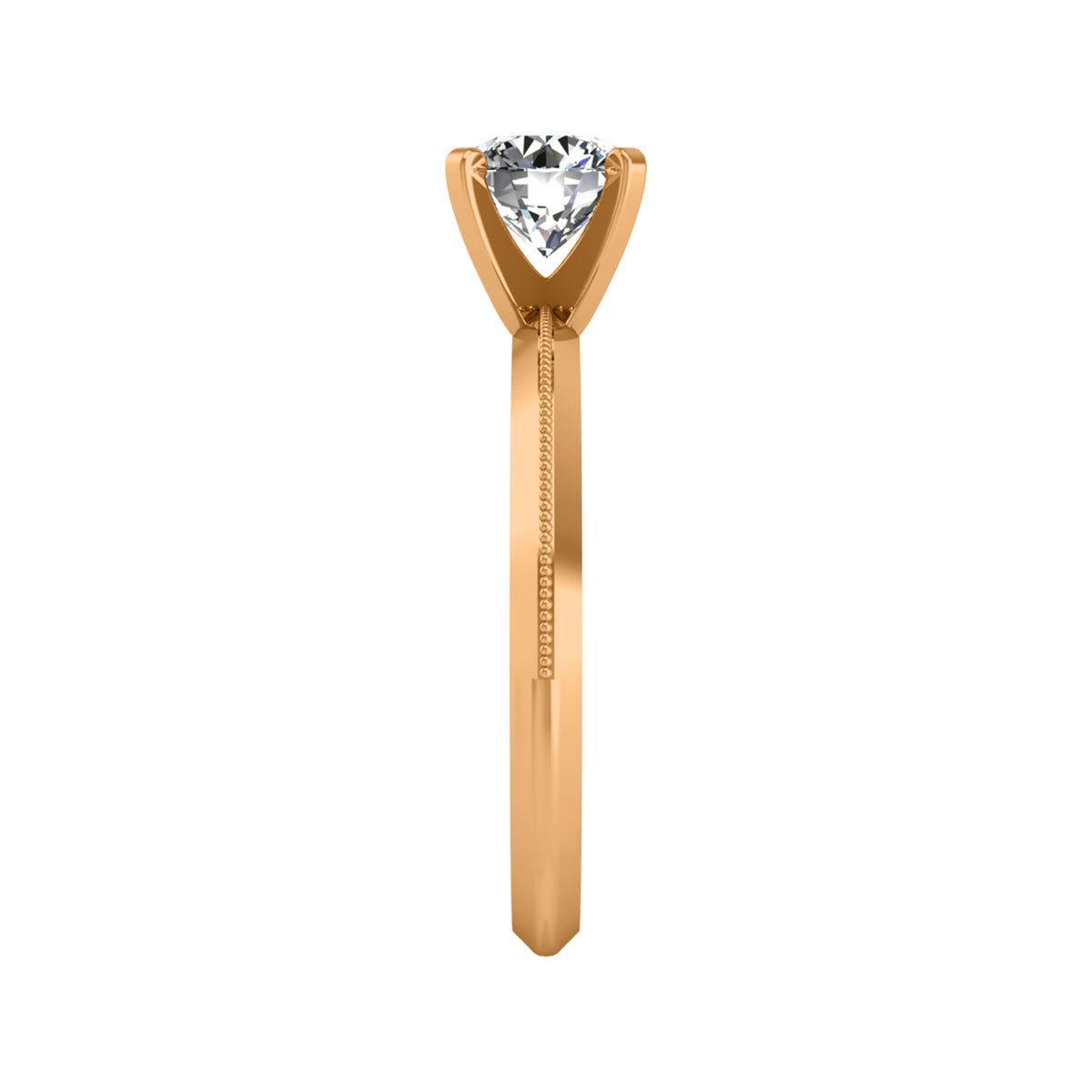 2.5mm Solitaire Engagement Ring in 14K Yellow Gold