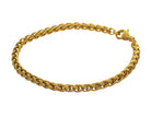 Stainless Steel/Gold-IP Polished Wheat Chain Bracelet