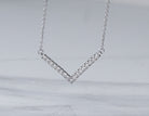 1/6ct. t.w. Newborn Lab Created Diamond Chevron Pendant in Sterling Silver