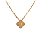 18" Gold Ion-Plated Stainless Steel Lucky Clover Pendant
