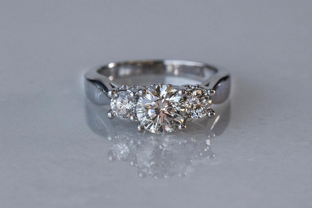 Diamond ring after professional cleaning