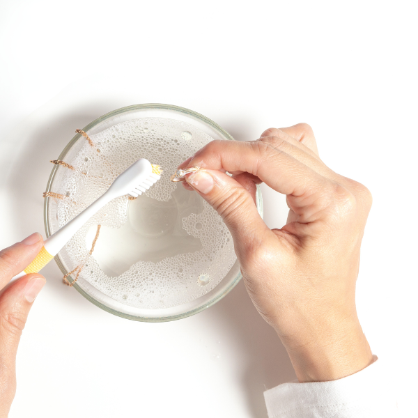Example of at-home jewelry cleaning