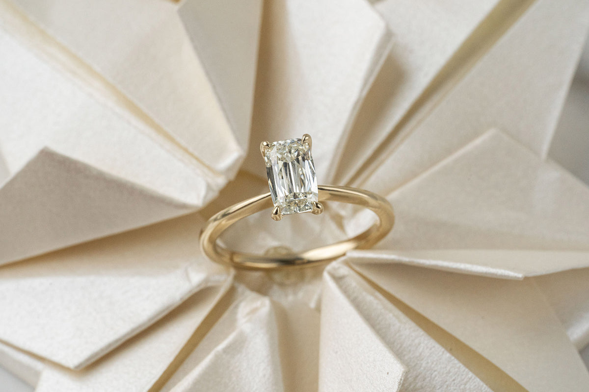 Kessler Emerald Cut diamond close-up