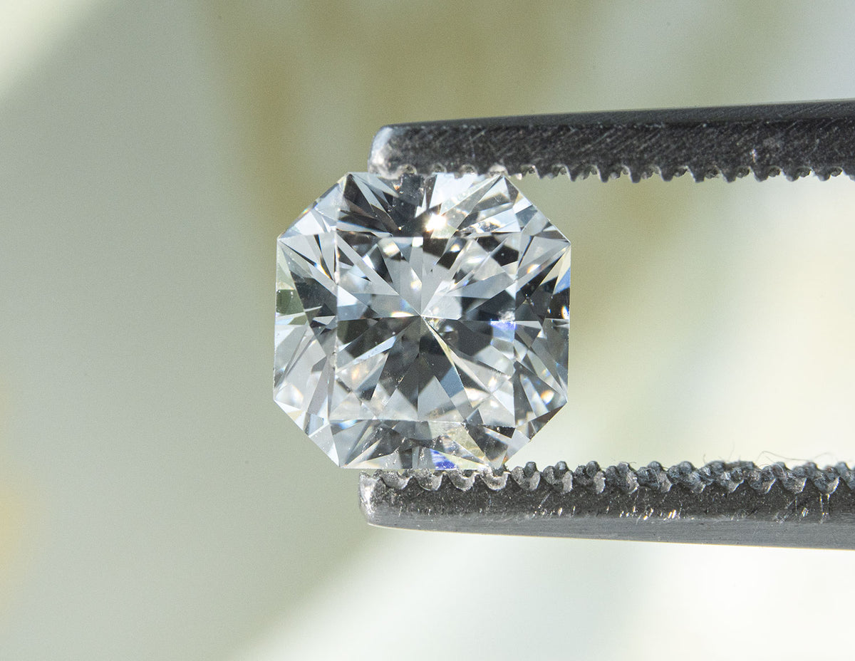 Kessler Square Radiant Cut diamond close-up