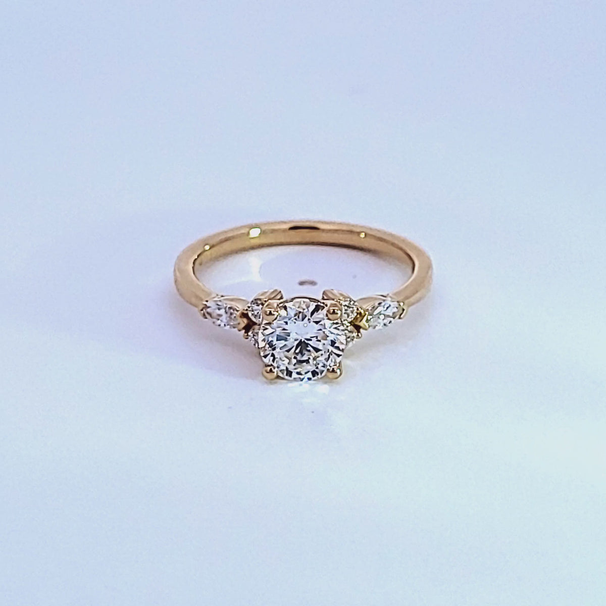 1 1/4ct. t.w. Round Cut Newborn Lab Created Diamond Engagement Ring in 14K Yellow Gold
