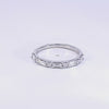 1/2ct. t.w. Baguette and Round Cut Diamond Anniversary Ring in 14K White Gold