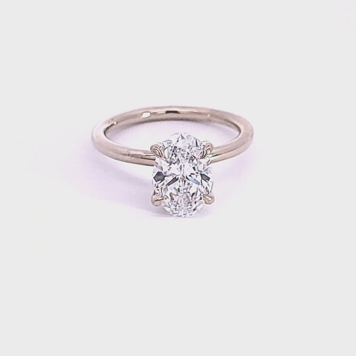 2 1/14ct. t.w. Oval Cut Newborn Lab Created Diamond Engagement Ring in 14K Yellow Gold