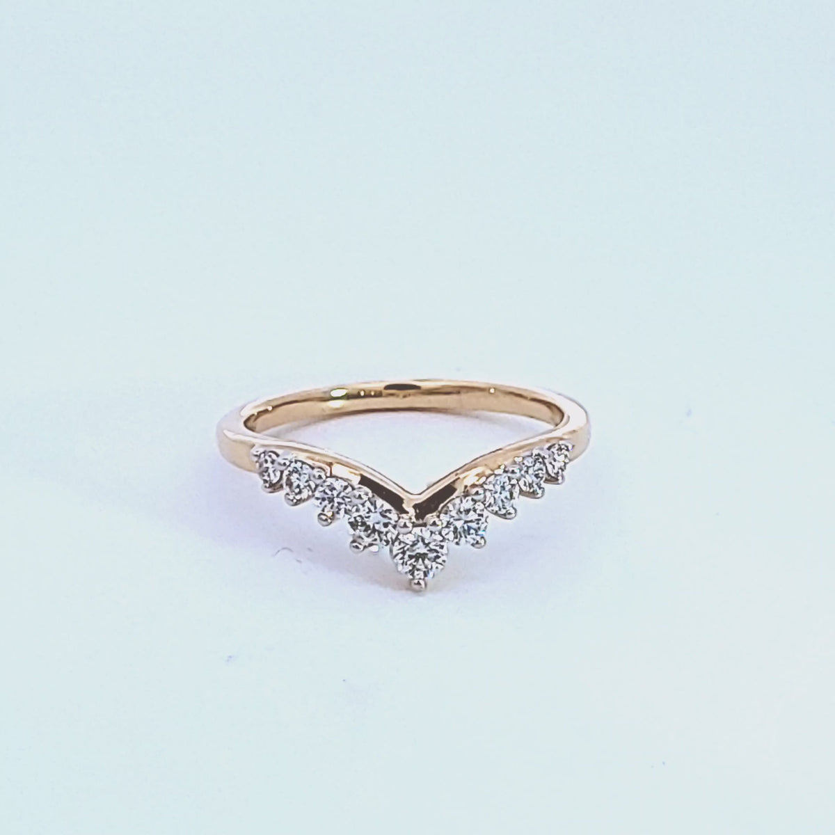 2/5ct. t.w. Curved Diamond Wedding Ring in 14K Yellow Gold
