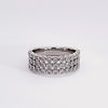 1/3ct. t.w. 3-Row Diamond Fashion Ring in 14K White Gold