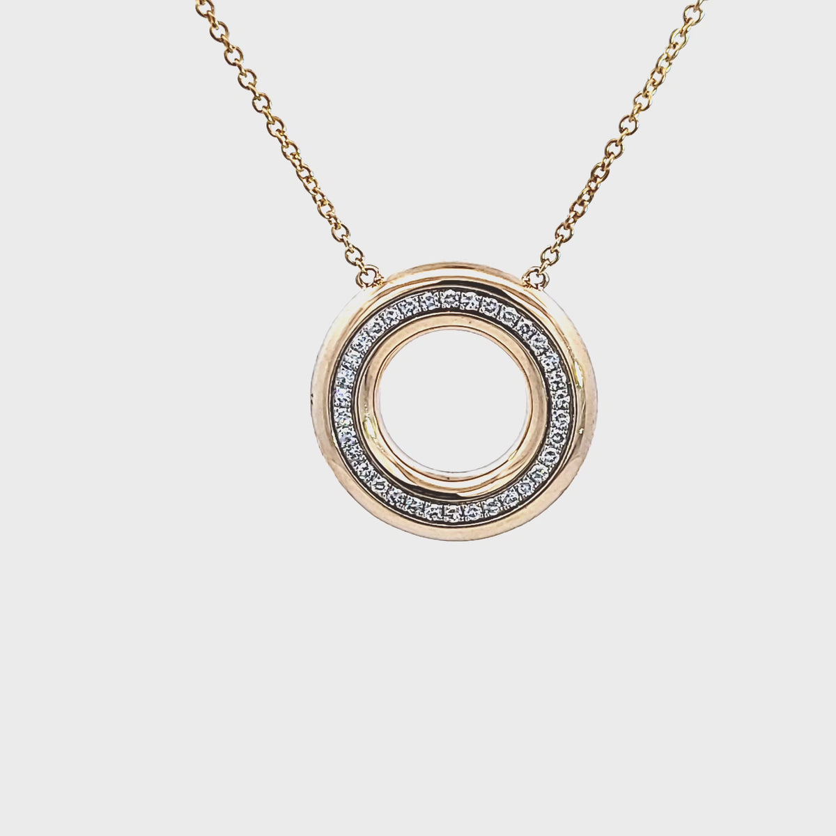 1/4ct. t.w. Diamond Circle Pendant in 14K Yellow Gold