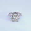 3 1/2ct. t.w. Radiant Cut Newborn Lab Created Diamond Engagement Ring in 14K White Gold
