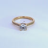 1 1/5ct. t.w. Round Cut Newborn Lab Created Diamond Engagement Ring in 14K Yellow Gold