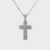 3/4ct. t.w. Diamond Cross Pendant in 14K White Gold