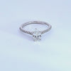 7/8ct. t.w. Oval Cut Diamond Engagement Ring in 14K White Gold
