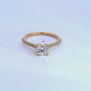 1 1/6ct. t.w. Round Cut Newborn Lab Created Diamond Engagement Ring in 14K Yellow Gold
