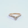 1/4ct. t.w. Chevron Diamond Wedding Ring in 14K Yellow Gold