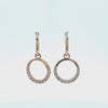 1/2ct. t.w. Diamond Hoop Drop Earrings in 14K Yellow Gold