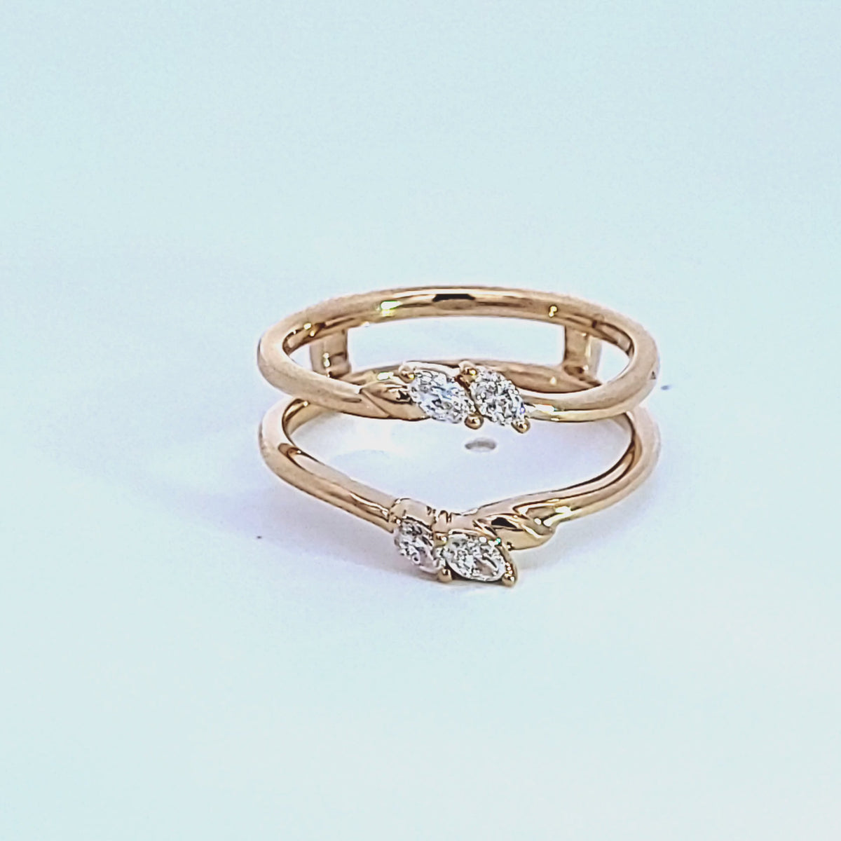 1/5ct. t.w. Diamond Wedding Guard Ring in 14K Yellow Gold