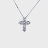 1 1/7ct. t.w. Diamond Cross Pendant in 14K White Gold