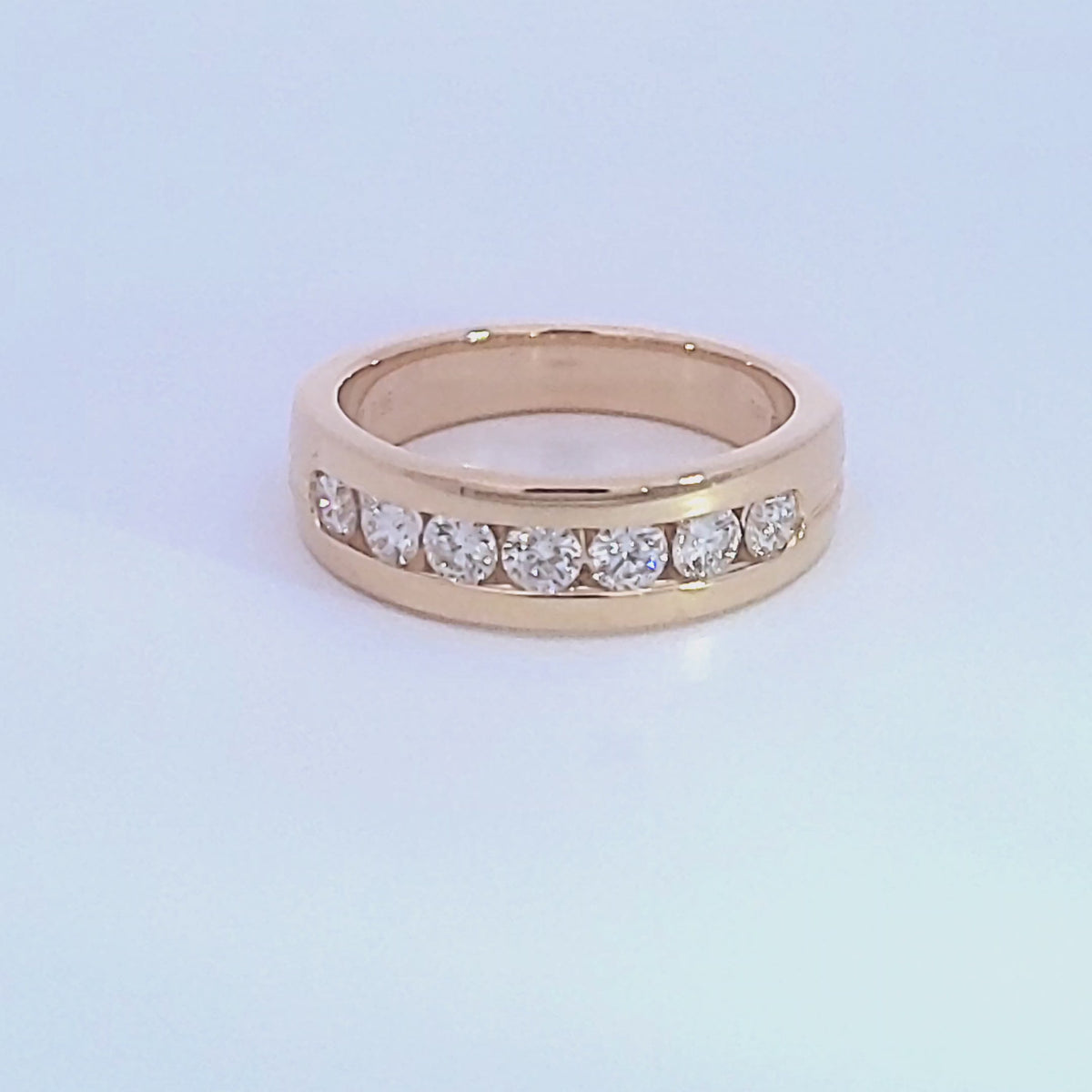 1ct. t.w. Round Cut Kessler 81 Diamond Men's Wedding Band in 14K Yellow Gold
