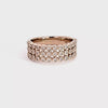 1/3ct. t.w. 3-Row Diamond Fashion Ring in 14K Yellow Gold