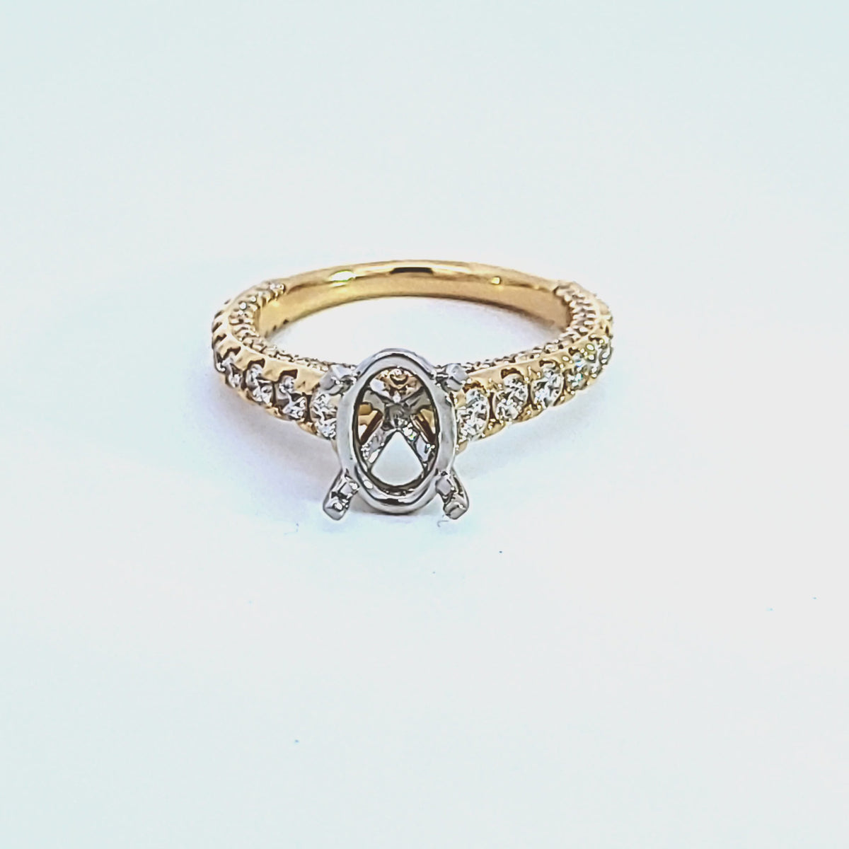 9/10ct. t.w. Kessler 81 Diamond Engagement Ring in 18K Yellow Gold