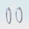 3/4ct. t.w. Diamond Hoop Earrings in Sterling Silver
