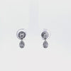5/8ct. t.w. Pear and Round Cut Newborn Lab Created Diamond Dangle Earrings in 14K White Gold