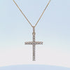 1/2ct. t.w. Newborn Lab Created Diamond Cross Pendant in 14K Yellow Gold
