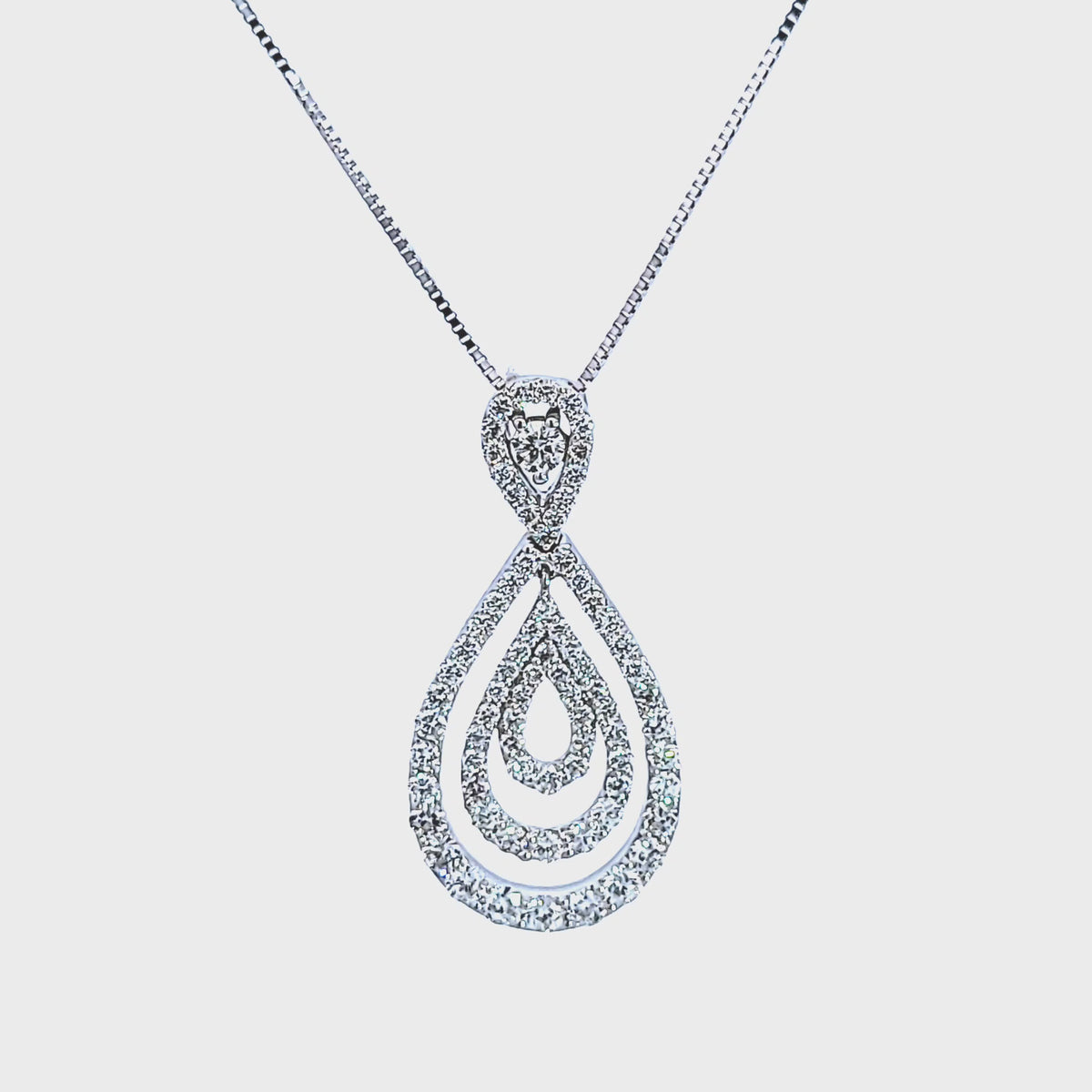 1 5/8ct. t.w. Diamond Drop Pendant in 14K White Gold