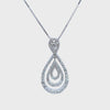 1 5/8ct. t.w. Diamond Drop Pendant in 14K White Gold