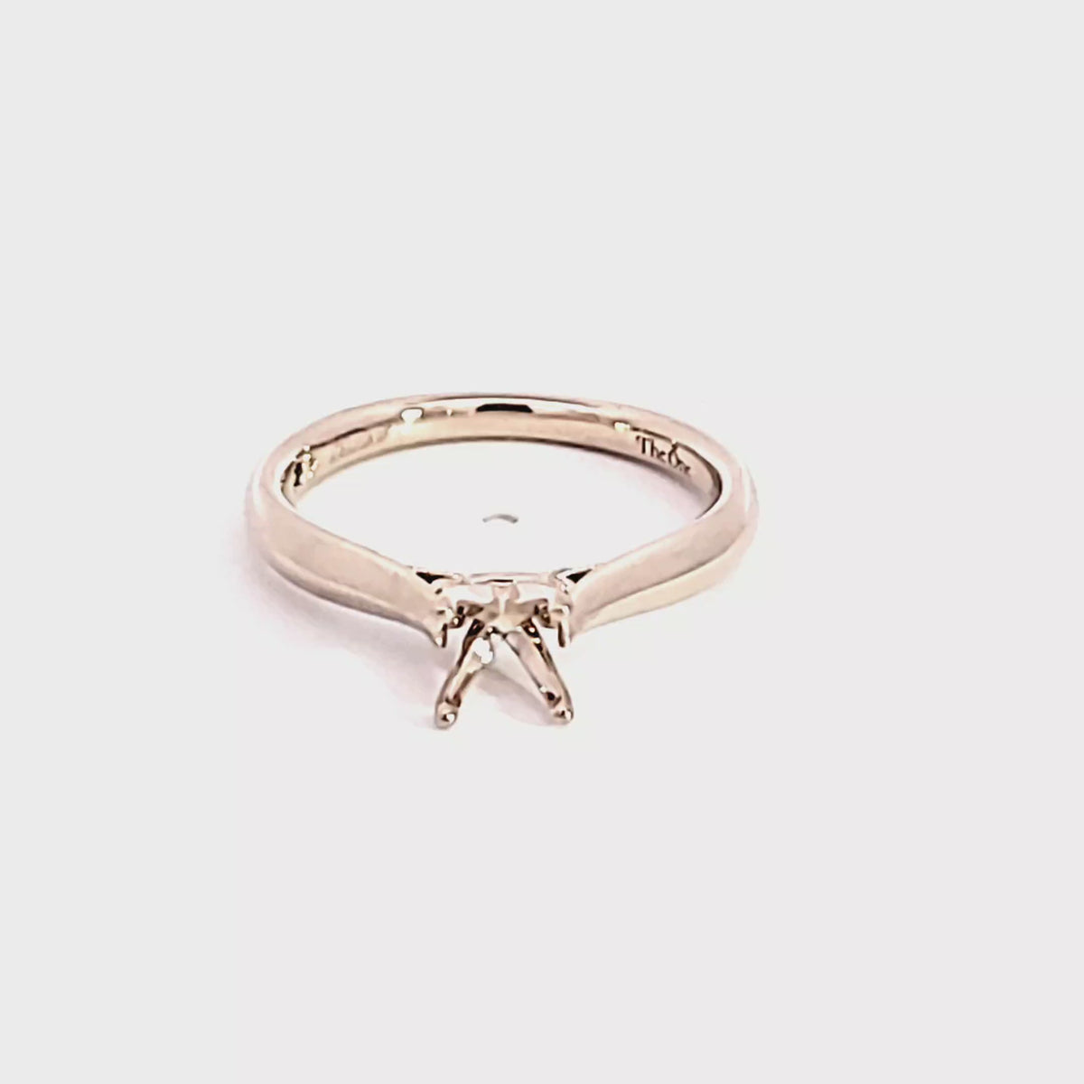 3mm Solitaire Engagement Ring in 14K Yellow Gold