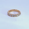 1 1/2ct. t.w. Round cut Newborn Lab Created Diamond Anniversary Ring in 14K Yellow Gold